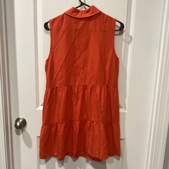 Jessica Simpson Tiered Linen Blend Dress Size Medium - Picture 4 of 4